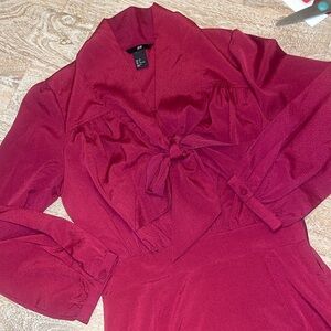 H&M maroon dress